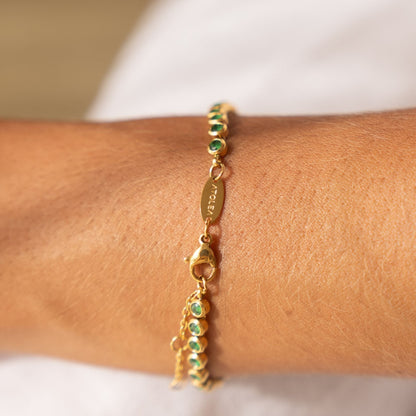 Green Tennis Bracelet