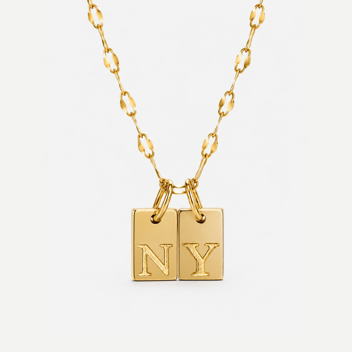 Initial Tag Necklace